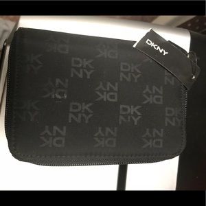 DKNY double pocket zipper wallet
